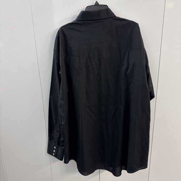ELY Diamond Men's Size  XL Pearl Snap Western Embroidered Shirt Black - A19 - Picture 6 of 11